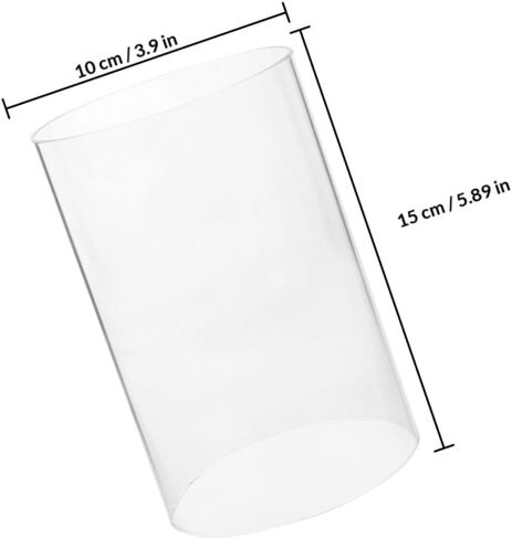 Gadpiparty Glass Candle Shade 10x15cm Glass Hurricane Cylinder Sleeve Windproof Candle Holder Cover for Home Decor and Wedding Centerpiece in Kuwait