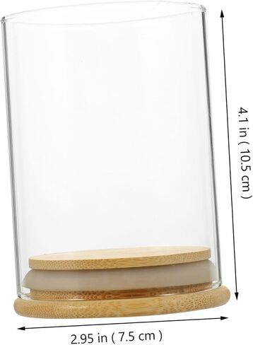 Gadpiparty Glass Candle Cover with Base, Windproof Hurricane Candleholder, 7.5cm Diameter X 10cm Height, Decorative Glass Shade for Home, Wedding, and Dinner Table Use in Kuwait