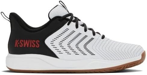 حذاء تنس Ultrashot Light للرجال من K-Swiss (أبيض/أسود/أحمر عالي المخاطر) in Kuwait