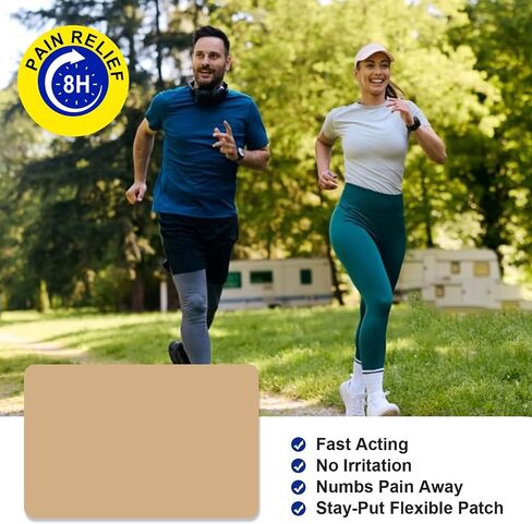 4% Lidocaine Pain Relief Patches, Fast Acting, Maximum OTC Strength, for Back, Neck, Shoulder, Joint & Muscle Pain, 8-Hour Effectiveness-30 Count in Kuwait