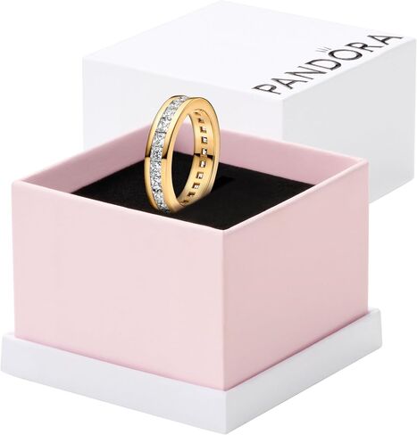 PANDORA-Eternity Channel Ring-Gold plated-With Gift Box in Kuwait