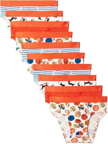 Amazon Essentials Boys' Cotton Jersey Brief Underwear, Pack of 10 in Kuwait