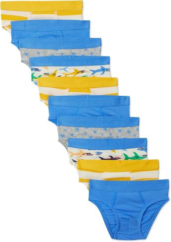 Amazon Essentials Boys' Cotton Jersey Brief Underwear, Pack of 10 in Kuwait
