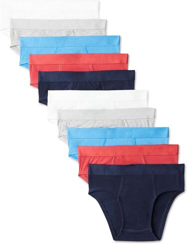 Amazon Essentials Boys' Cotton Jersey Brief Underwear, Pack of 10 in Kuwait
