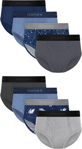 Hanes boys Underwear Briefs Pack, 8-pack, Cotton-stretch Print Brief, Moisture Wicking Boys' Underwear in Kuwait