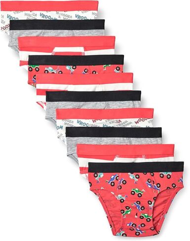 Amazon Essentials Boys' Cotton Jersey Brief Underwear, Pack of 10 in Kuwait