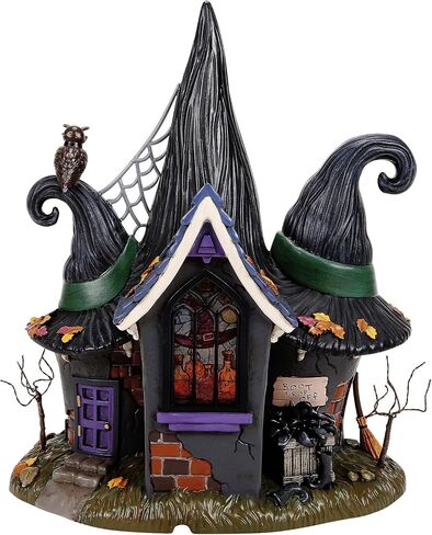 Department 56 Snow Village Halloween the Temple of the Enlightened Hag 50th Anniversary Limited Edition Light Up Building, 10.24 Inch, Multicolor in Kuwait