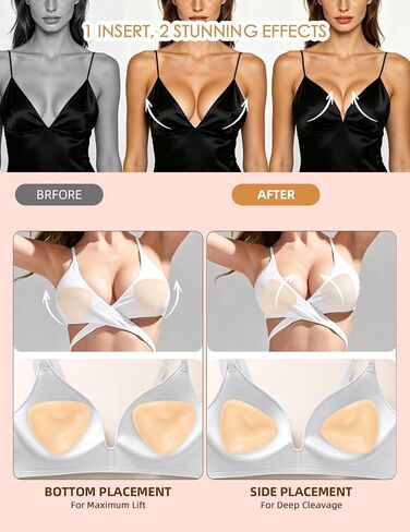 Double Sided Sticky Bra Inserts with Nipple Covers, Reusable Push Up Adhesive Bra Pads for Strapless Backless Dress in Saudi Arabia