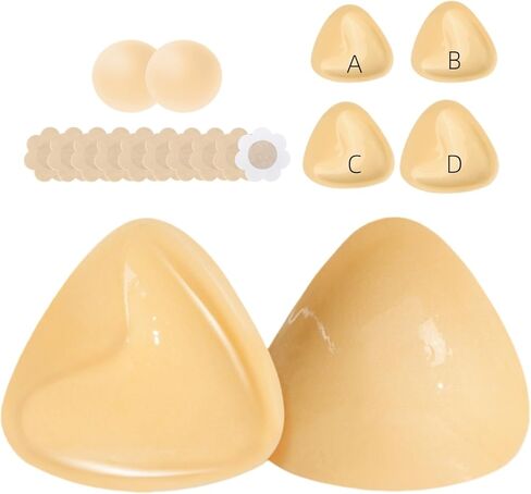 Sticky Bra Inserts - Soft Invisible Reusable Double Sided Sticky Bra for Women with Lift Support, Washable for Bikini in Kuwait