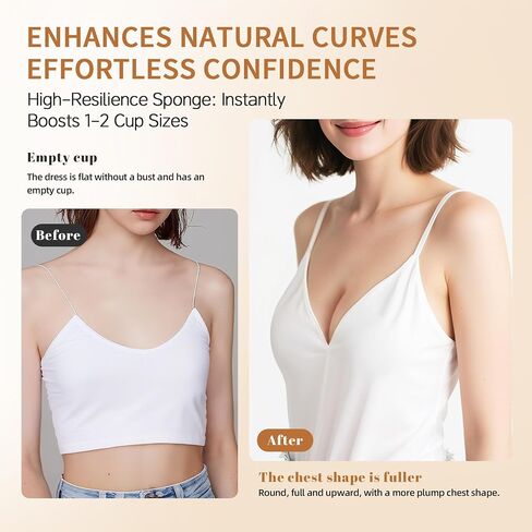 Sticky Bra Inserts - Soft Invisible Reusable Double Sided Sticky Bra for Women with Lift Support, Washable for Bikini in Kuwait
