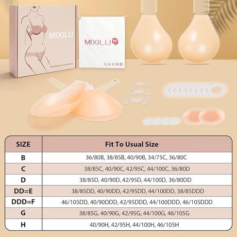 Sticky Bra for Large Breasts – Ultimate Push Up Bra with Disposable Patches, Reusable & Adhesive No-Show Sticky Boobs in Kuwait