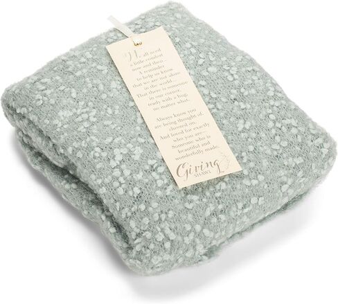 DEMDACO Giving Collection Giving Shawl with Pockets - Cozy Wrap for Women - Pockets - Soft Knit - Comfortable - Blanket-Style - Thoughtful Gift for Her - One Size - Sage Green in Kuwait