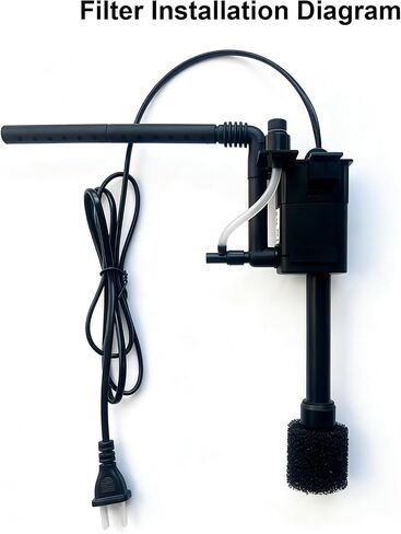 FS&AQ 3 Gallon Fish Tank with Filter and Light No-Install Small Aquarium Starter Kit in Kuwait