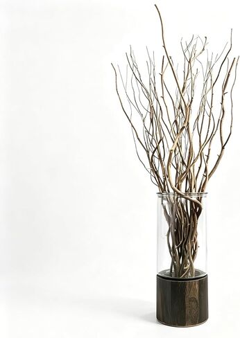 15 Pcs Curly Willow Branches, 17" Dried Brown Willow Twigs for Vase Home Decor in Saudi Arabia