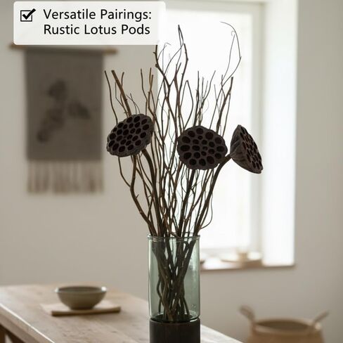 15 Pcs Curly Willow Branches, 17" Dried Brown Willow Twigs for Vase Home Decor in Saudi Arabia