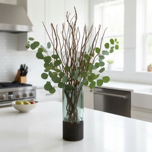 15 Pcs Curly Willow Branches, 17" Dried Brown Willow Twigs for Vase Home Decor in Saudi Arabia