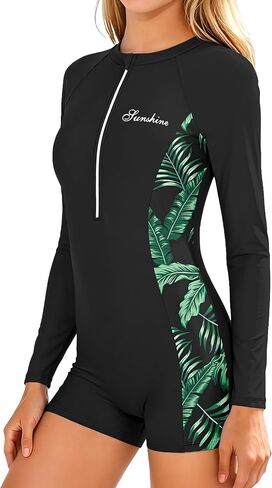 WIQI Girls Rash Guard Swimsuit One Piece Long Sleeve Bathing Suit Half-Zip UPF50+ Sun Protection Swimwear for Teen 9-16Y in Saudi Arabia