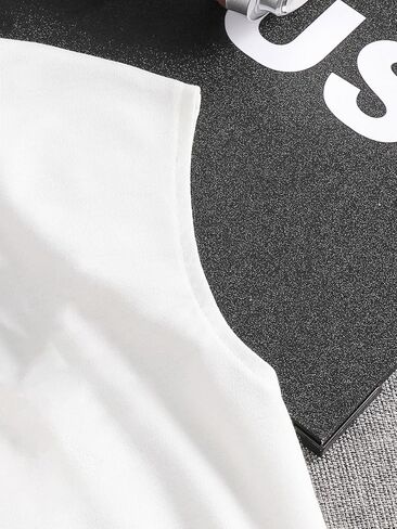 Boys' Sleeveless Vest | White Classic Muscle Tee Tank Top for Kids 8-12 Years in Kuwait