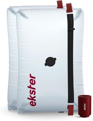 Ekster TravelPack Vacuum Kit Plus – Vacuum Seal Bags for Clothing Travel with Electric Air Pump, Compression Packing Cubes Alternative, Space Saver, Fits 10+ Days | Travel Essentials 2026 in Kuwait