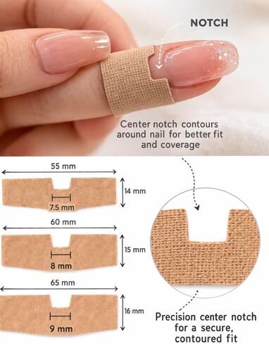 CalmCovers Dermatillomania Skin Picking Prevention Tape, Cuticle Protection Tape, Helps Reduce BFRBs Skin Picking, 3 Sizes Custom Fit, Kinesiology Fabric, 60 Count in Saudi Arabia