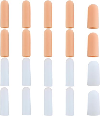 20pcs Closed Kids Silicone Finger Protectors, fingertip Bandages cots Sleeves Covers, Great for Finger Arthritis, Finger Cracking, Finger Pain Relief in Saudi Arabia