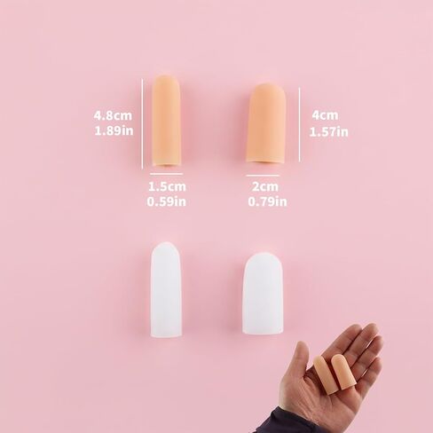 20pcs Closed Kids Silicone Finger Protectors, fingertip Bandages cots Sleeves Covers, Great for Finger Arthritis, Finger Cracking, Finger Pain Relief in Saudi Arabia