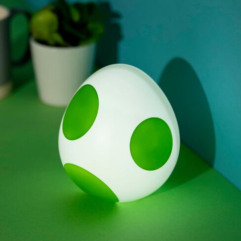 Paladone Super Mario Yoshi Egg Light - مصباح مكتب LED صغير، يعمل بمنفذ USB، ديكور غرفة الألعاب، بضائع نينتندو الرسمية in Kuwait