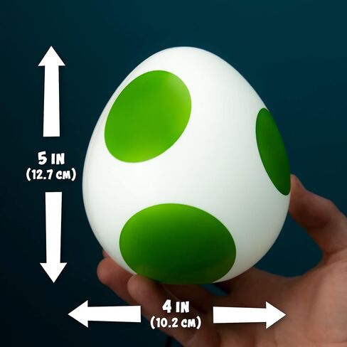 Paladone Super Mario Yoshi Egg Light - مصباح مكتب LED صغير، يعمل بمنفذ USB، ديكور غرفة الألعاب، بضائع نينتندو الرسمية in Kuwait