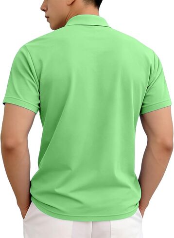 Boy's Short Sleeve Golf Shirts Active Casual Performance Shirt Collared Button Up Summer Stylish School T-Shirt in Kuwait
