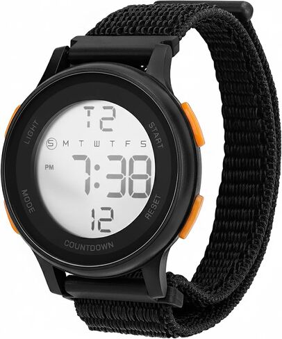Kids Digital Watch for Small Wrists, Unisex Waterproof Sport Watch with Short Velcro Band, Backlight, Alarm, Stopwatch, Countdown, Easy-to-Read Numbers for Boys Girls 4-16 Years Old in Saudi Arabia