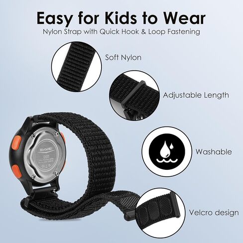 Kids Digital Watch for Small Wrists, Unisex Waterproof Sport Watch with Short Velcro Band, Backlight, Alarm, Stopwatch, Countdown, Easy-to-Read Numbers for Boys Girls 4-16 Years Old in Saudi Arabia