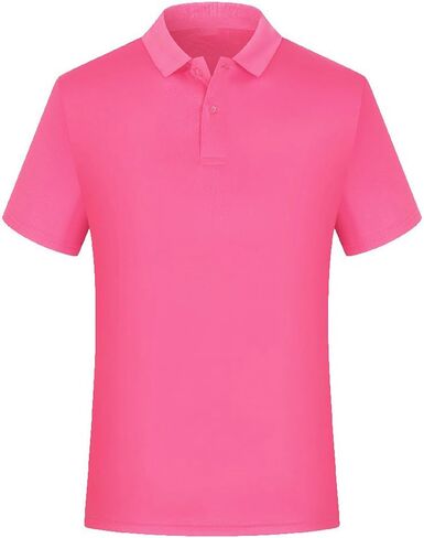 Boy's Short Sleeve Golf Shirts Active Casual Performance Shirt Collared Button Up Summer Stylish School T-Shirt in Kuwait