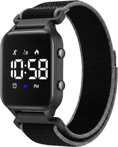 L LAVAREDO Kids Digital Watches for Boys Girls,Sport Watch with Pedometer Stopwatch Vibration Alarm Nylon Band for Ages 5-13,No App Fitness Tracker Watch for Kids Teens Birthday Gifts in Kuwait