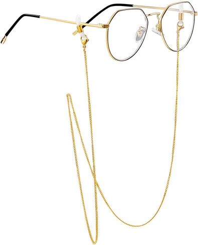 ChainsPro Glasses Chain, Durable and Sturdy Eyeglass Holders Around Neck, Gold/Silver/Black Eyeglasses Chain for Women in Saudi Arabia