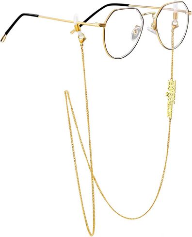 ChainsPro Glasses Chain, Durable and Sturdy Eyeglass Holders Around Neck, Gold/Silver/Black Eyeglasses Chain for Women in Saudi Arabia
