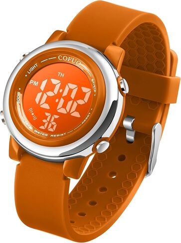 cofuo Kids Digital Sport Waterproof Watch for Girls Boys, Kid Sports Outdoor LED Electrical Watches with Luminous Alarm Stopwatch Child Wristwatch in Saudi Arabia