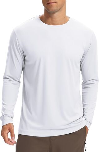 Long Sleeve Shirts for Men UPF 50+ Sun Shirts UV Protection Rash Guard Swim Shirts Fishing Summer Athletic in Kuwait