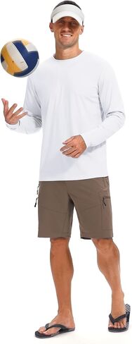 Long Sleeve Shirts for Men UPF 50+ Sun Shirts UV Protection Rash Guard Swim Shirts Fishing Summer Athletic in Kuwait