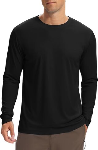 Long Sleeve Shirts for Men UPF 50+ Sun Shirts UV Protection Rash Guard Swim Shirts Fishing Summer Athletic in Kuwait