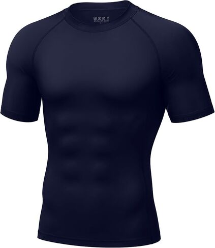 قمصان السباحة الرجالية BJJ Rash Guard من Roadbox بأكمام قصيرة، عامل حماية من الأشعة فوق البنفسجية 50+ Jiu Jitsu، طبقة أساسية مضغوطة لركوب الأمواج MMA No Gi Surfing in Kuwait