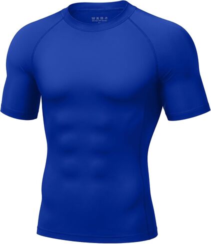 قمصان السباحة الرجالية BJJ Rash Guard من Roadbox بأكمام قصيرة، عامل حماية من الأشعة فوق البنفسجية 50+ Jiu Jitsu، طبقة أساسية مضغوطة لركوب الأمواج MMA No Gi Surfing in Kuwait