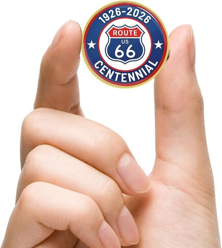 6/12/50/100 Pack Route 66 Centennial Commemorative Lapel Pins 1.1"1926-2026 Anniversary Edition Badge Collection in Saudi Arabia