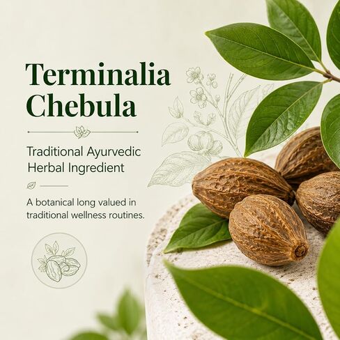 Haritaki Capsules, Terminalia Chebula Ayurvedic Herbal Supplement, Traditional Botanical Digestive Support, Vegan Non-GMO Daily Wellness Capsules, 90 Count in Saudi Arabia