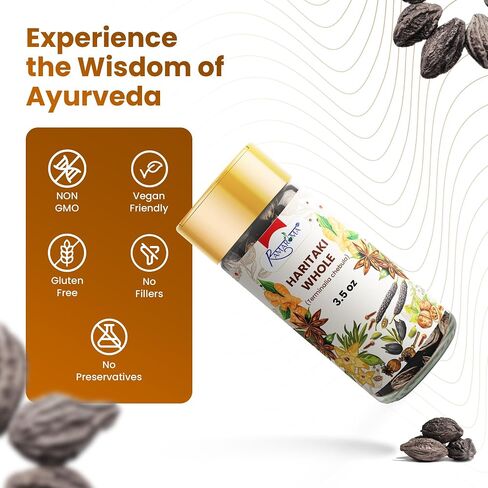 Ramaroma Premium Haritaki 3.5 oz (Terminalia Chebula) – Fine Ground Herbal Powder for Tea, Herbal Blends, Daily Wellness Routines & Traditional Ayurvedic Use –Fresh Aroma, Small Batch Packed in Saudi Arabia