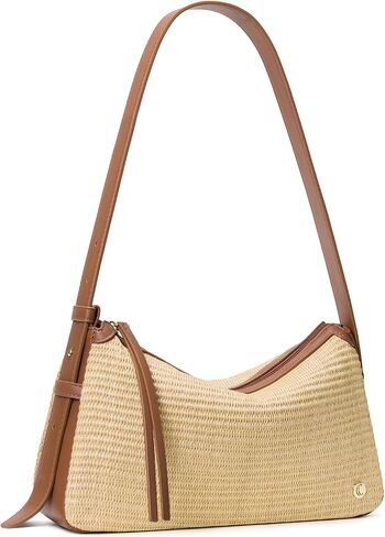 CLUCI Summer Purses for Women, Cute Straw Bag, Beach Shoulder Bag, Woven Handbags with Adjustable Wide Shoulder Strap in Kuwait