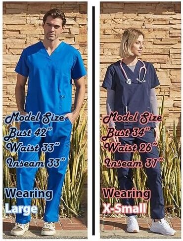 Dagacci Medical Uniform® Bundle Scrub Set XL (Top & Pants) + Matching Surgical Hat – Complete Medical Uniform Kit in Kuwait