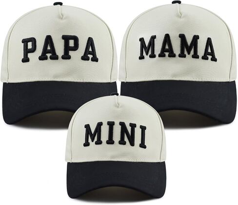 Dad Mom Papa Mama Mini Trucker Hat for Men Women, Funny Adjustable Cotton Embroidered Matching Parent-Child Baseball Cap in Saudi Arabia