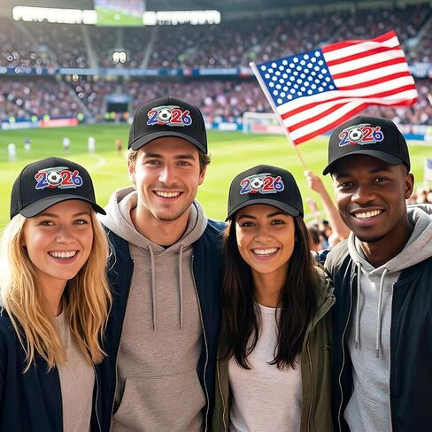 FIFA World Cup 2026 Cap for Men and Women, Breathable Cotton Adjustable Hat, for Soccer Fans in Saudi Arabia