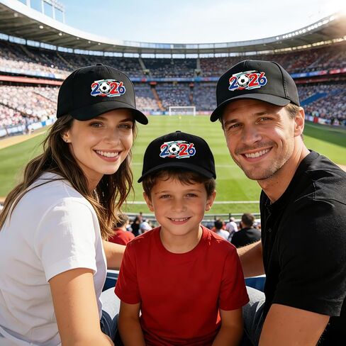 FIFA World Cup 2026 Cap for Men and Women, Breathable Cotton Adjustable Hat, for Soccer Fans in Saudi Arabia