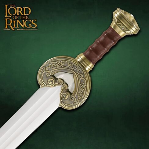المتحدة لأدوات المائدة سيد الخواتم سيف الملك ثيودن | نسخة طبق الأصل من Herugrim LOTR مرخصة رسميًا وقابلة للتحصيل | لوحة العرض متضمنة | شفرة من الفولاذ المقاوم للصدأ مقاس 27.5 بوصة in Kuwait